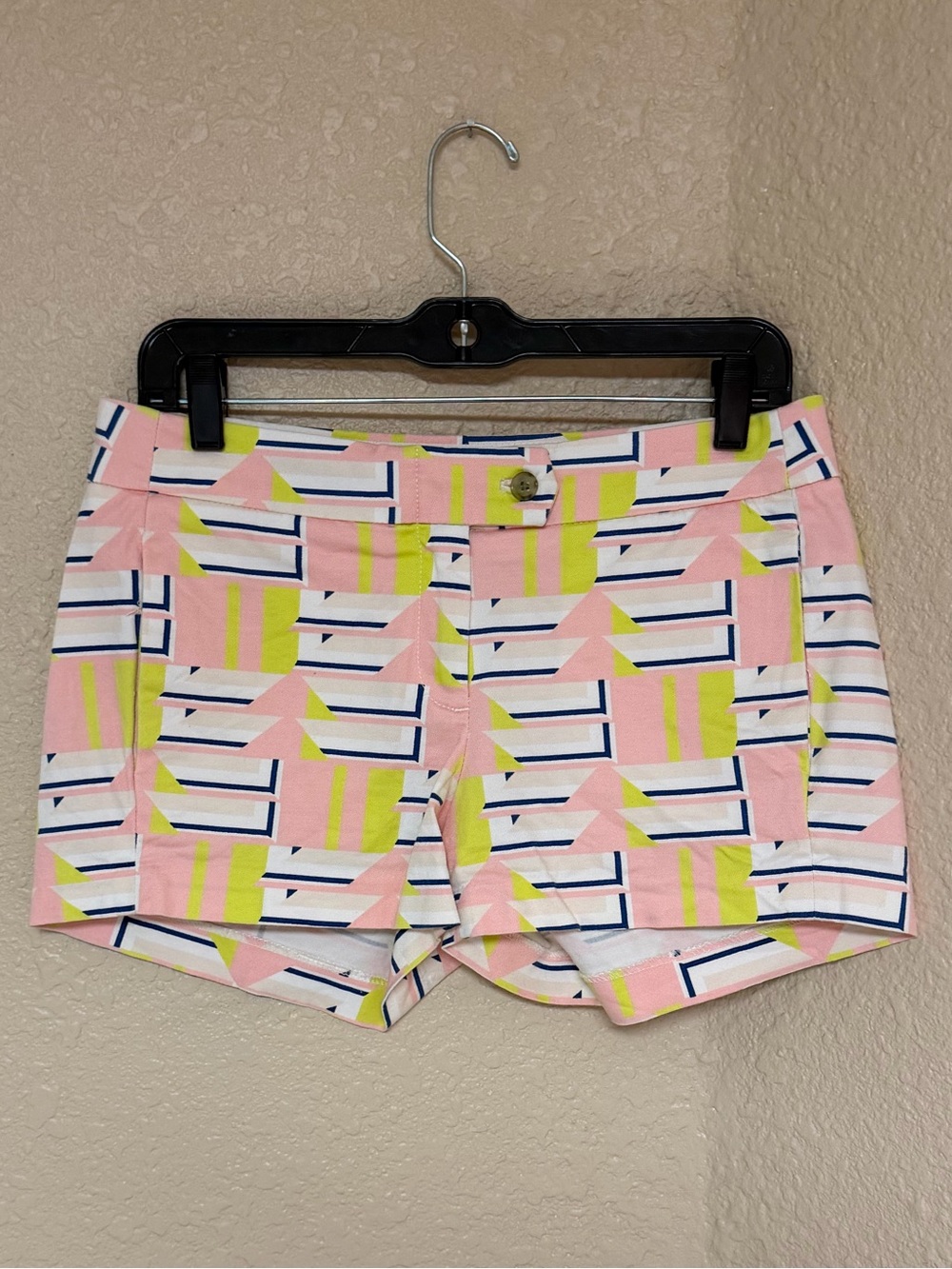 4/$20 J. Crew Pink Geometric Print Cotton Shorts